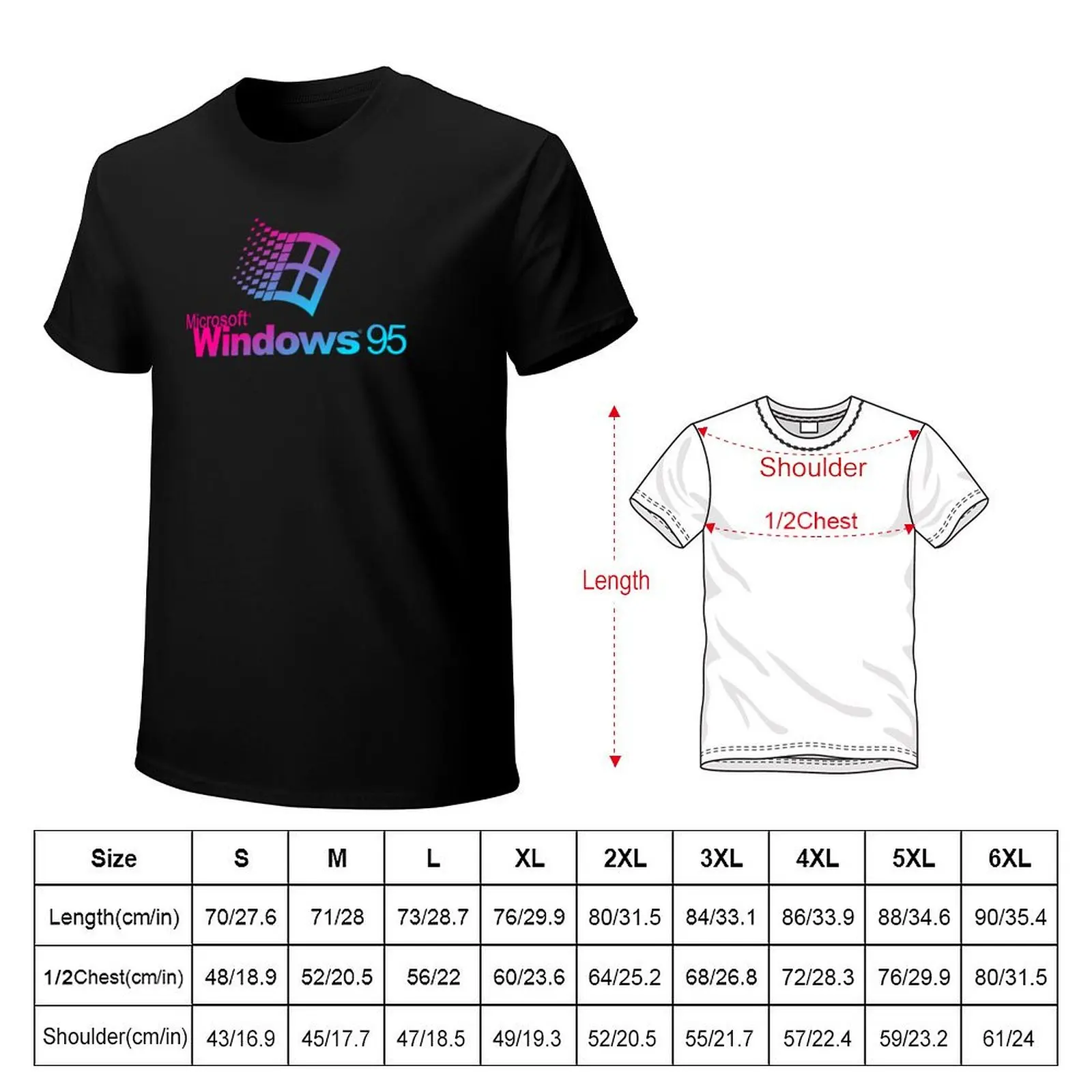 基本 Windows 95 グラデーションロゴ Tシャツルブタン綿グラフィック tシャツバレンタイン服おかしい衣装 tシャツ男性用綿
