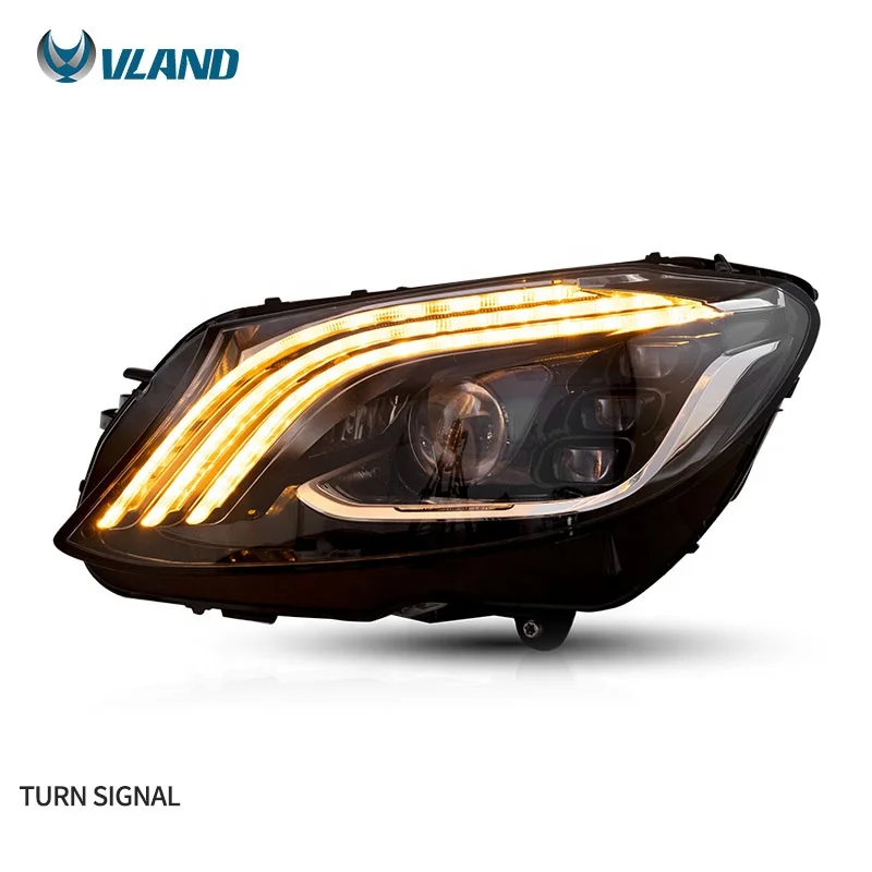 Weather Resistant LED Headlight Auto Parts Compatible With Benz W205 15-20, Stable Luminous Effect For Daily Driving