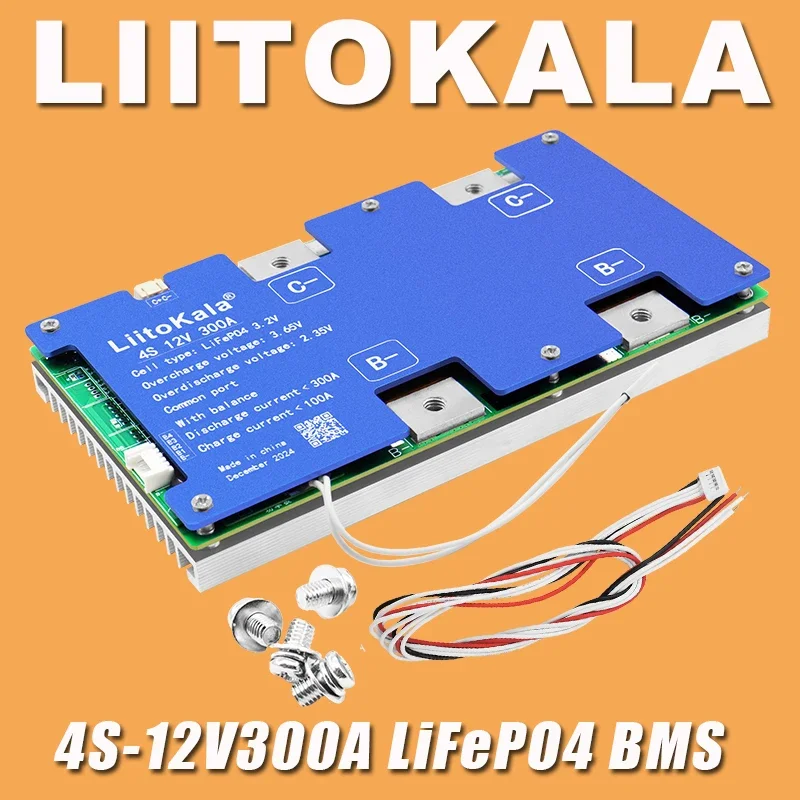 LiitoKala 4S LiFePo4 12V 300A BMS Car Start Power Lifepo4 Battery Pack Energy Storage System Protection Board BMS