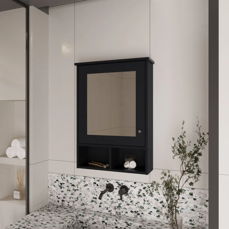 

Medicine Cabinet Gibson Bathroom Black