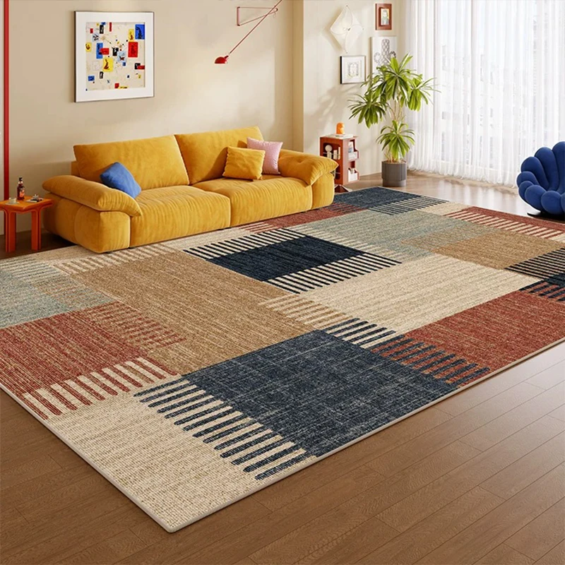 Bauhaus Living Room Floor Mat Striped Checkered Large Area Carpet Non-slip Washable Coffee Tables Rugs Bedroom Mats Decorate 러그