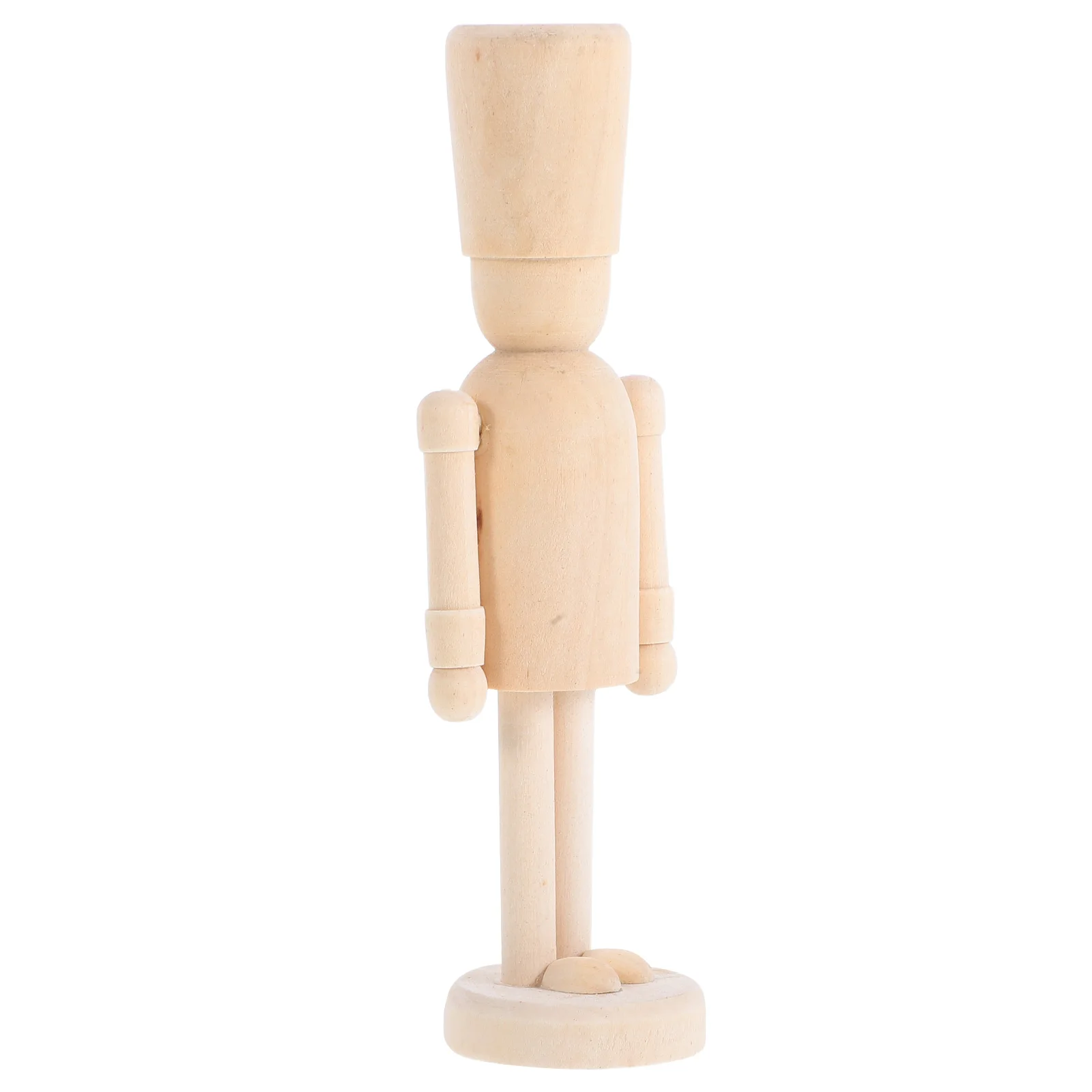 

Wooden Nutcracker Soldier Diy Blank Unpainted Desktop Ornament Puppet For Christmas Diy Crafts Beige Blank Decorative