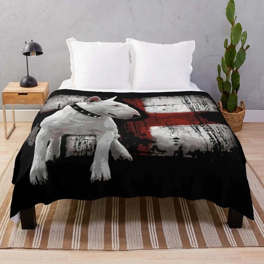 

English Bullterrier Love Throw Blanket Air Conditioner Soft Blanket for Office Home