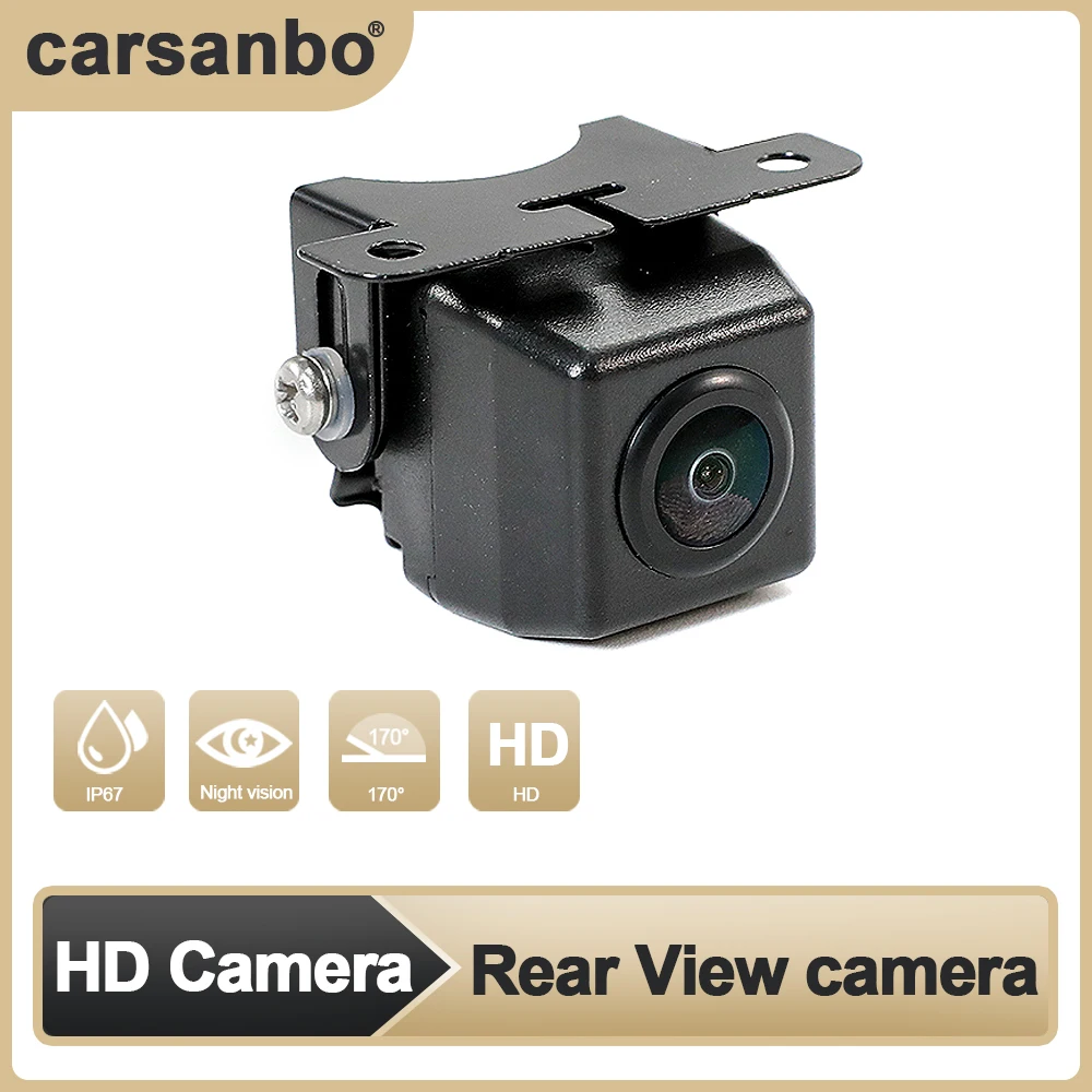 

Carsanbo Night Vision HD Car Rear View Camera 170° HD Video with Front and Rear View on/Off Auto Parking Monitor Waterproof IP67