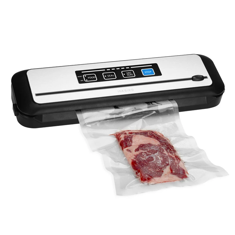 

INKBIRD INK-VS01 Food Vacuum Sealer Dry Moist Sealing 3 Modes Automatic Sealing Machine with Easy Cleaning Stainless Steel Panel