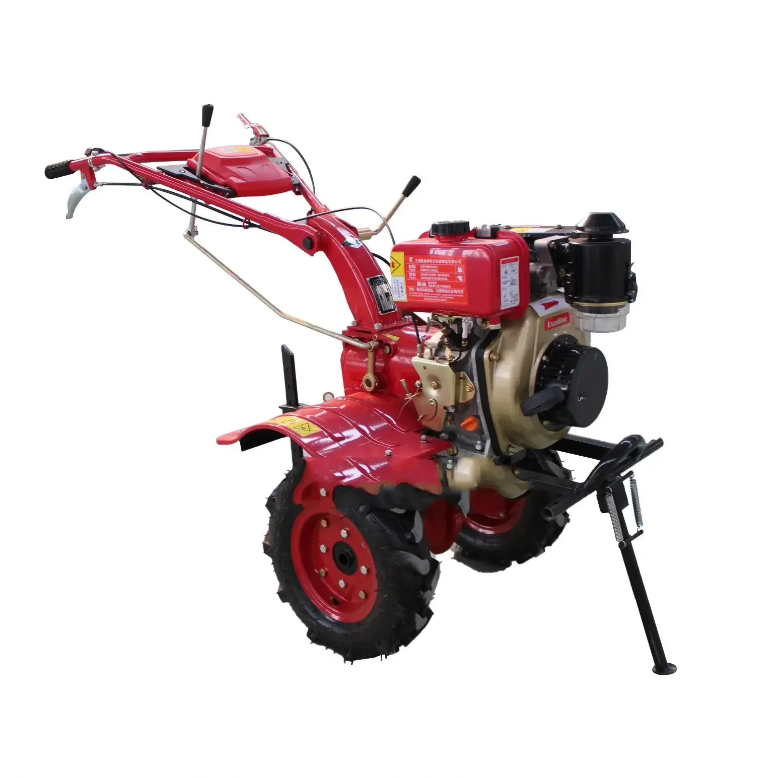 Micro-Tiller Agricultural Garden Cultivator Small Rotary Tiller Disel 6HP Engine Powered