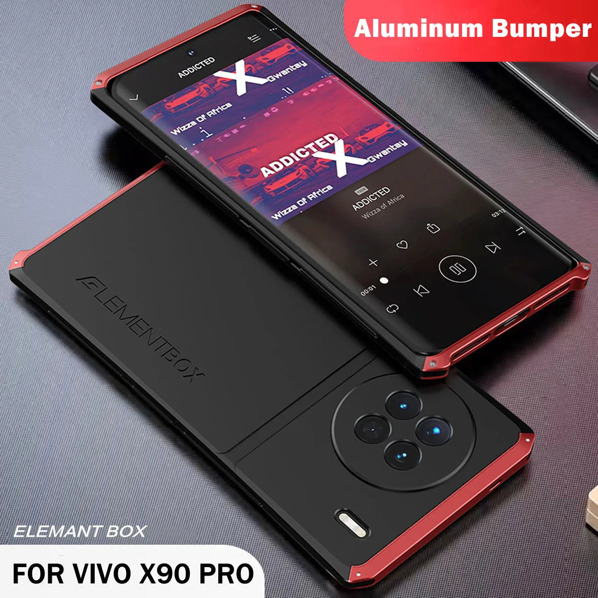 Shockproof Metal Shockproof Case For Vivo X90 Pro Case Luxury Aluminum Frame Cover For Vivo X80 Pro X90 Matte PC Backplate Funda