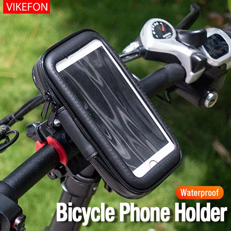 Bicycle Mobile Phone Holder Waterproof Bike Mobile Phone Case Bag For iPhone 15 14 13 12 Pro Max Samsung Bike Phone Stand Mount