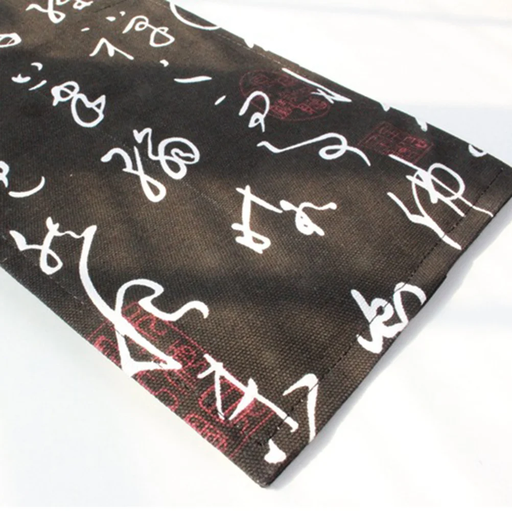 Handgefertigte Kalligraphie-Bleistiftrolle aus Segeltuch, tragbar, 48 elastische Fächer, Aufbewahrungsorganisator, tragbares Federmäppchen