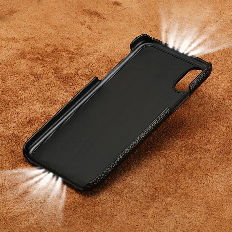 FF-17R Luxury Color matching stitch Genuine Leather phone case for iPhone 15 14 13 12 11 Pro MAX back cover case