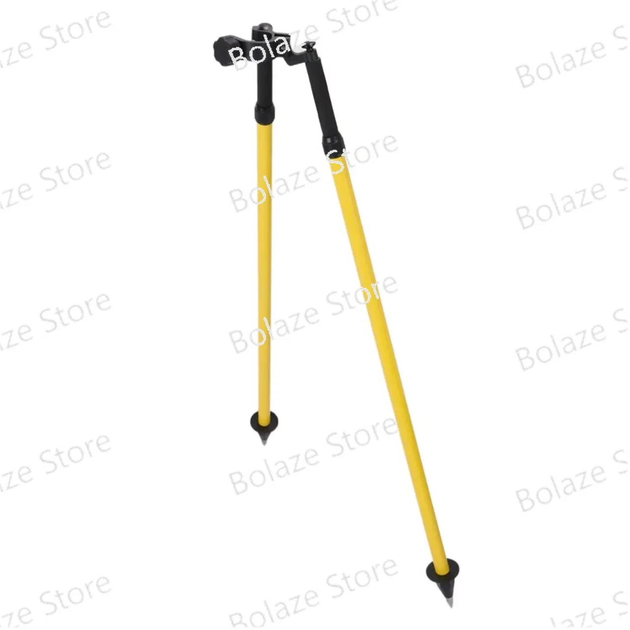 Aluminum prism rod bipod on yellow measuring tripod DZ22A