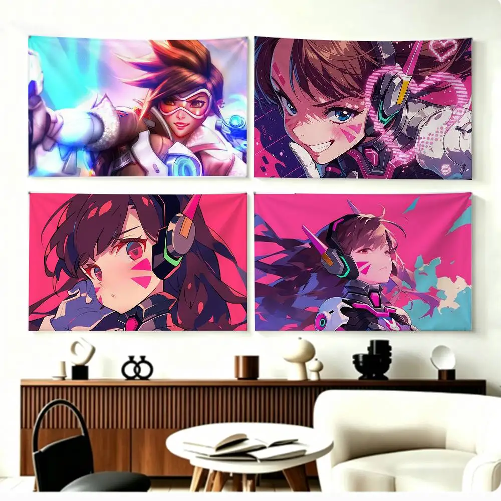 

Pop G-Game O-Overwatch-S Flags Wall Hanging Background Art Banner for Bedroom Home Outdoor Decor
