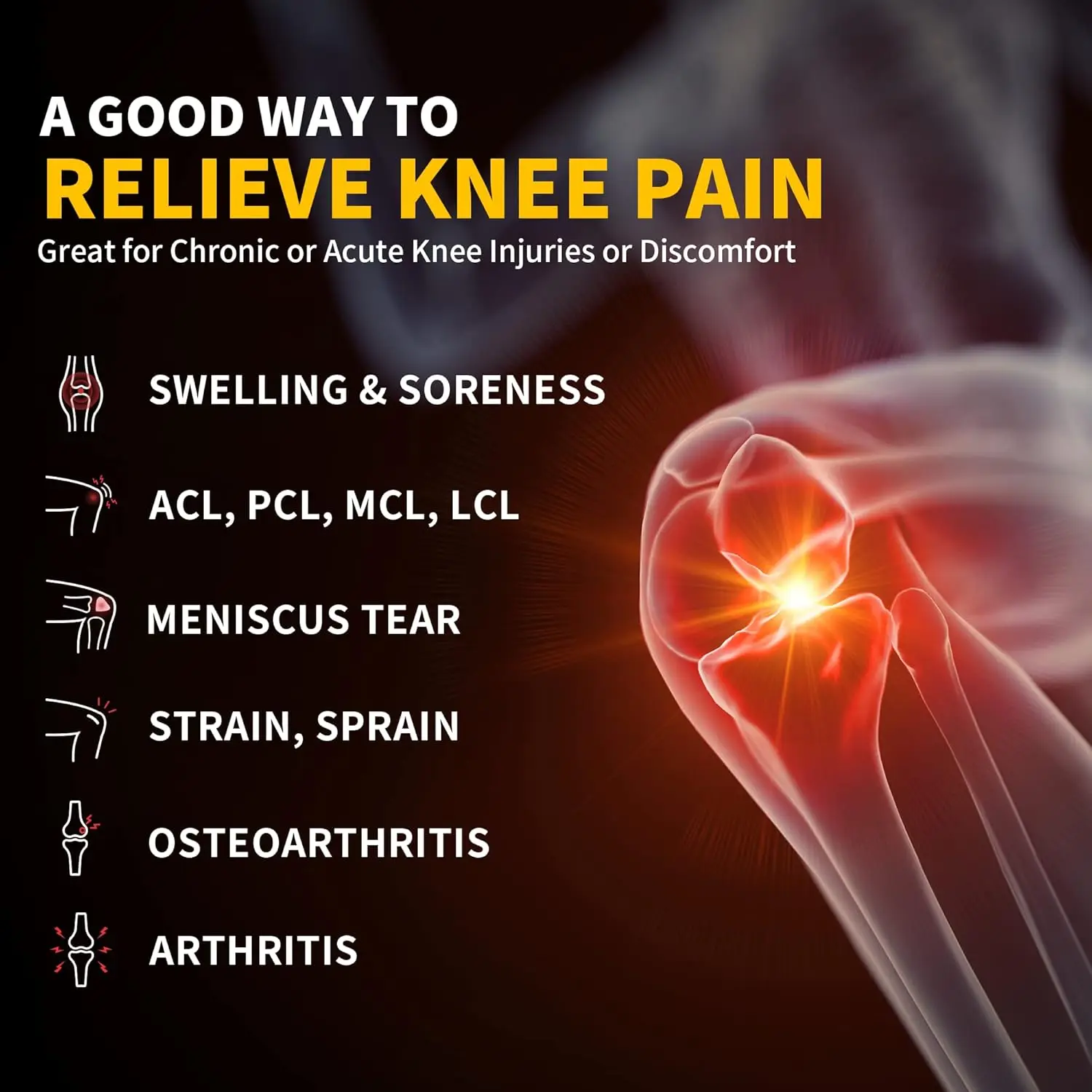 قطعتان من أكمام الركبة الضاغطة للجنسين - دعم وحماية الركبة لكرة السلة والجري وركوب الدراجات وجميع الرياضات #3