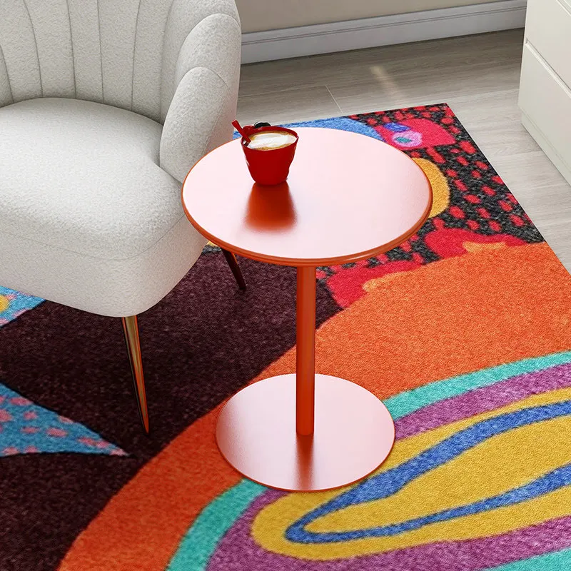 Nordic Simple Coffee Table Balcony Living Room Dopamine Style Furniture Colorful Sofa Side Table Kawaii Room Decor Metal Table