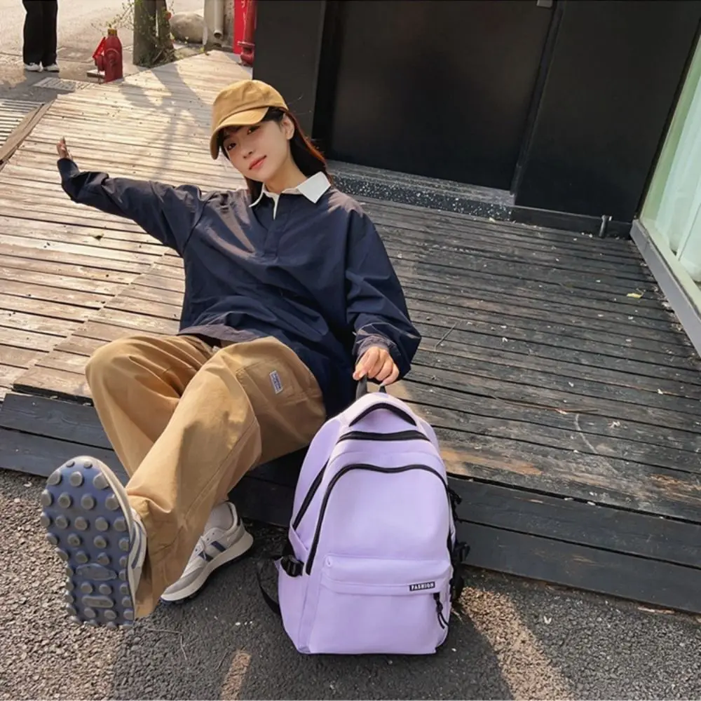 Large Capacity Students School Bag Simple Multifunctional Travel Backpack Waterproof Small Fresh Shoulders Bag For Women Man