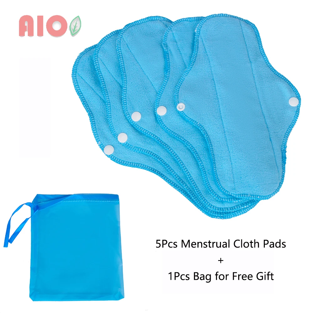 

AIO 6pcs Reusable Menstrual Pads Full Cotton Sanitary Napkins Pregnant Sanitary Pad Postpartum Menstrual Reusable Hygiene Pads