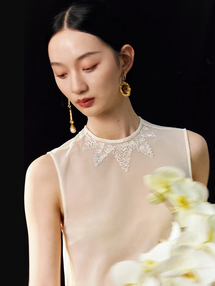 

Новая китайская вязаная майка из ацетата, облегающая, с круглым вырезом, женская, модный дизайн, летняя, базовый слой