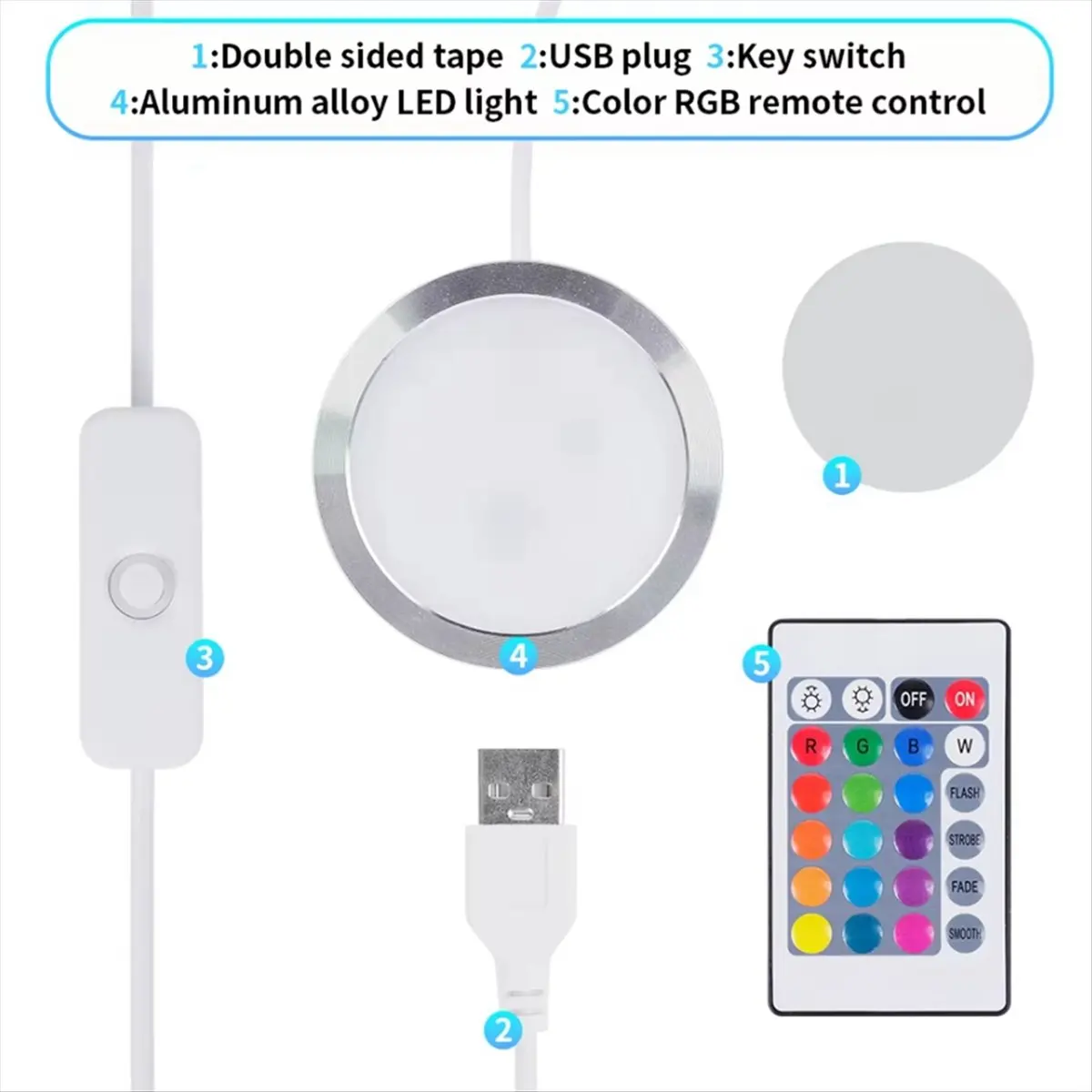【~ New ABZE】3D Printing Model LED Light LED Spotlight Multicolour Adjustable Led Light Kit DIY LED Spotlight Without Lamp Shell