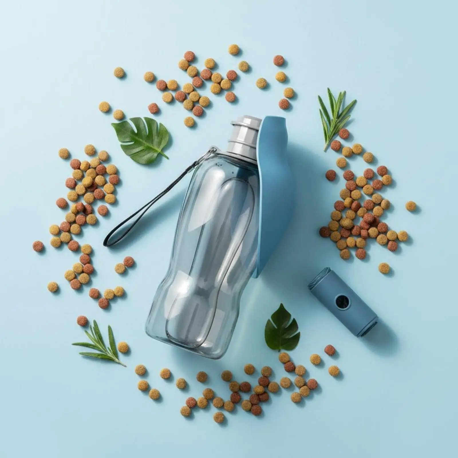 One Hand Pet Water Bottle Dispenser Large Capacity Portable Dog Drinker for Park Hiking Daily Exercise Use