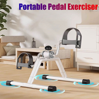 Portable Pedal Exerciser Mini Exercise Bicycle Adjustable Resistance Home Bike Trainer Indoor Under Desk Leg Rehabilitation