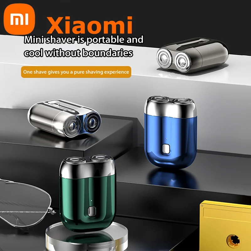 Xiaomi Men's Double Head Mini Magnetic Shaver IPX6 Full Body Waterproof Type-C Charging Silent Washable Portable Electric Shaver