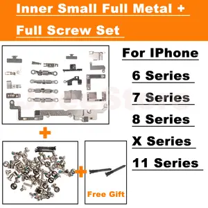 Bilashmart Set Small Metal Inner Holder Accessories iPhone X XS XR 11 Pro Max 6 6S 7 8 Plus Bracket Shield Plate With Screws