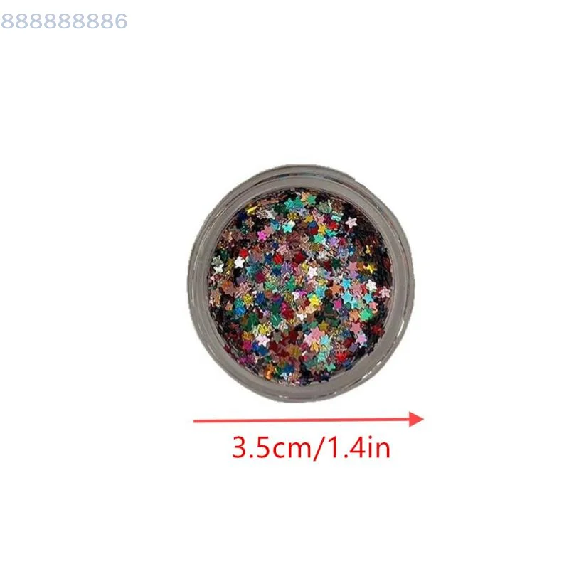 Mini barattolo scintillante stella glitter per unghie pentagramma design carino fai da te decorazione per unghie artistiche accessori essenziali per salone