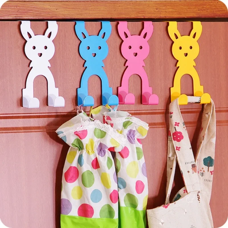 Cartoon Rabbit Door Back Hook Creative Nail Free Clothes Hanger Behind The Door Clothes Hook on The Rack Door Multiple Colors