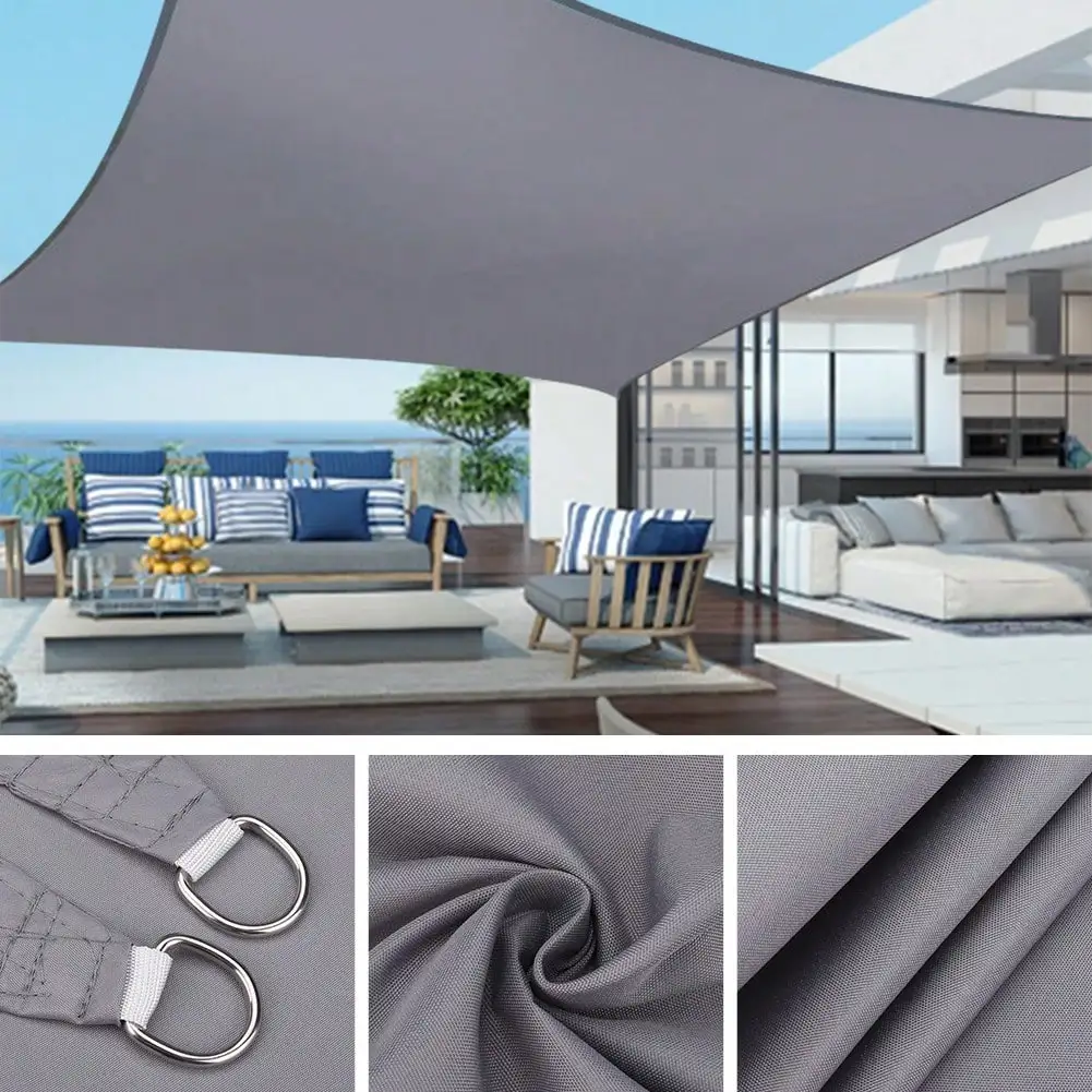 Sun Shade Sail Rectangle Square Waterproof 98% UV Block Awning Canopy For Patio Garden Camping