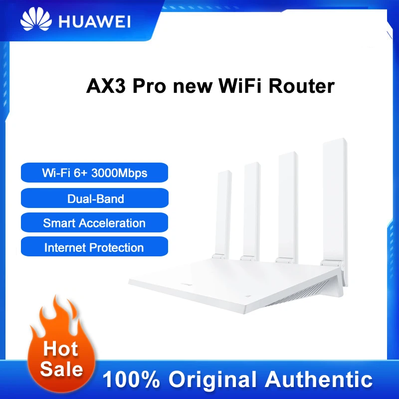 Huawei AX3 Pro new WiFi Router Dual-Band Wireless Network Repeater Wi-Fi 6+ 3000 Mbps Signal Amplifier 4 External Antennas