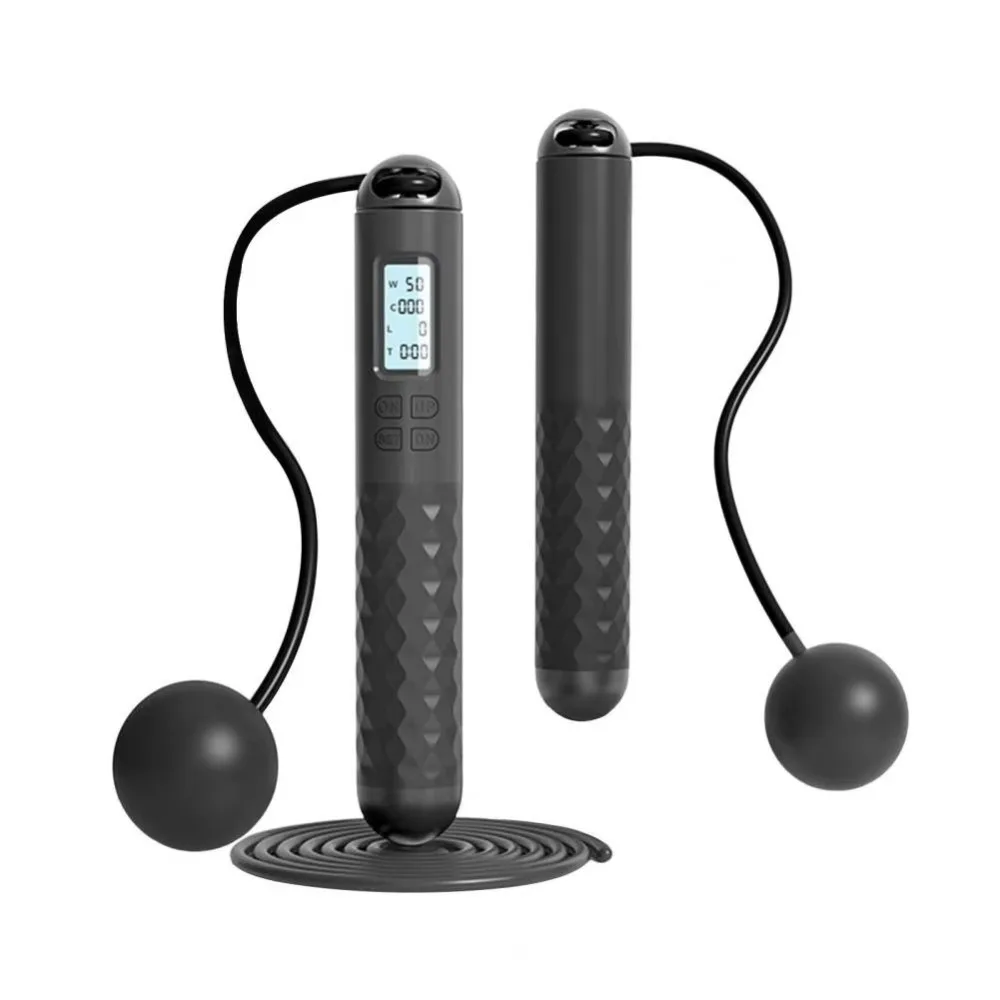 Portable Cordless Ropeless Jump Rope With Counter Weight Loss Counting Skipping Rope Anti-Skid Smart Digital Skip Rope Children