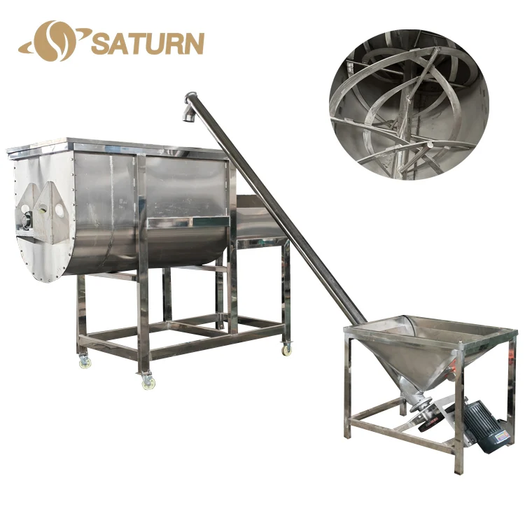 100L 200L 300L 500L Horizontal Ribbon Dry Powder Spices Mixer