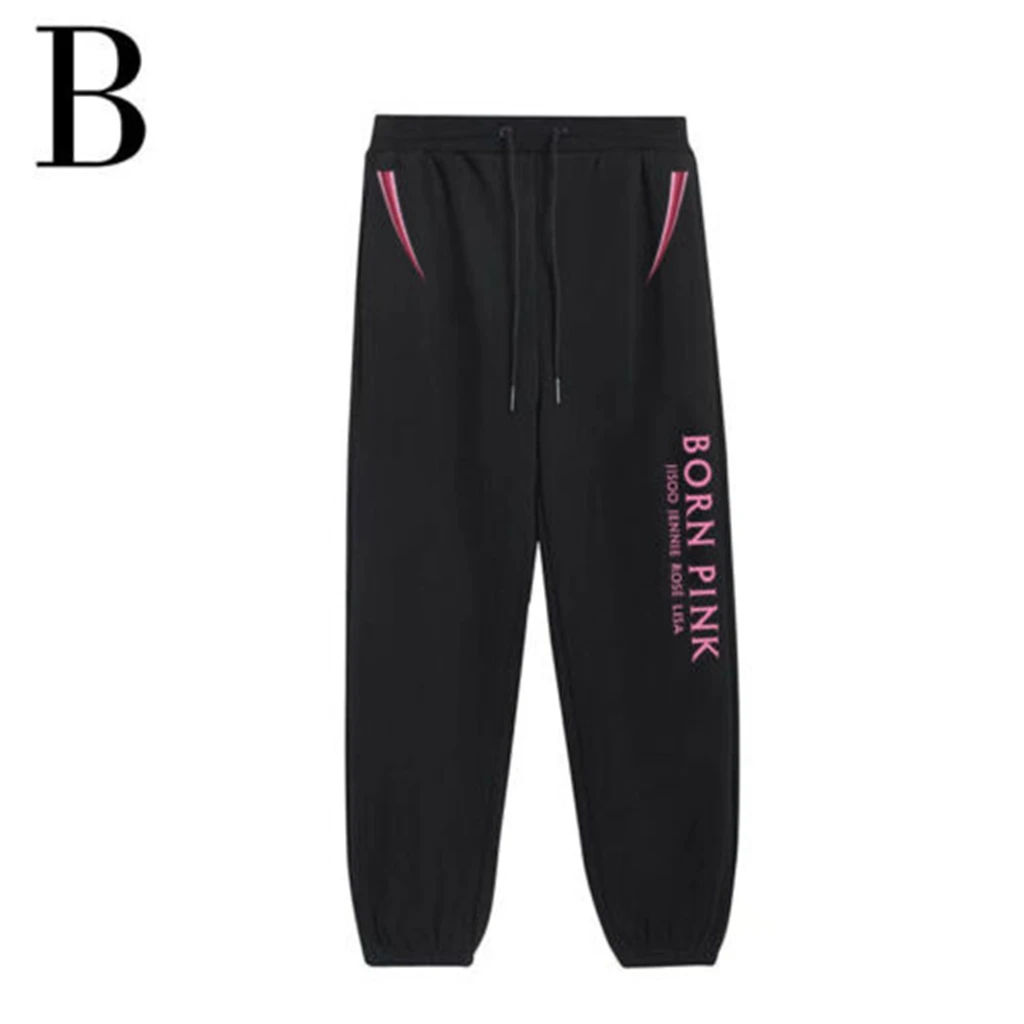 Kpop Born Pink in Mexico Tour BP Ling Printe cárdigan largo de algodón Y2K, pantalones deportivos de gran tamaño, pantalones recortados para mujer, Brasil