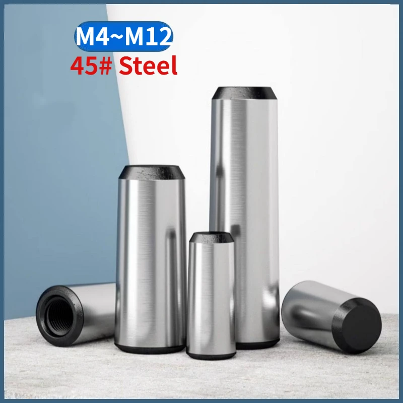M4 M5 M6 M8 M10 M12 45#Steel Taper Pin With Internal Thread High Strength Quench Hardened Dowel GB118 1:50 Taper Positioning Pin