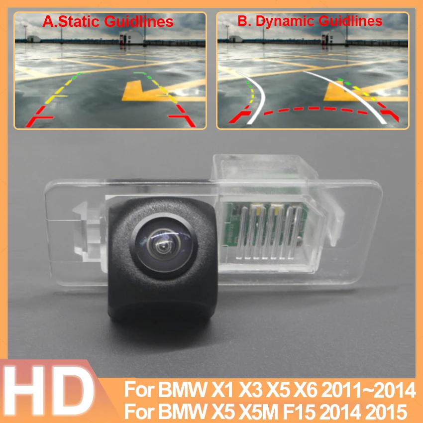 

HD CCD 1280P720 Fisheye Car Rear View Backup Waterproof High quality RCA Camera For BMW X1 X3 X5 X5M F15 X6 2011~2013 2014 2015