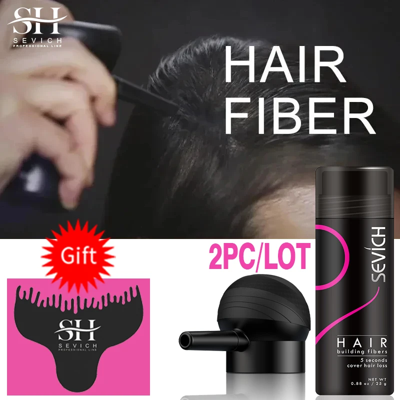 

Sevich Keratin Hair Building Fibers Powders Spray Applicator Hair Loss Instant Regrowth Thickening Powder Hair Growth Fiber Comb