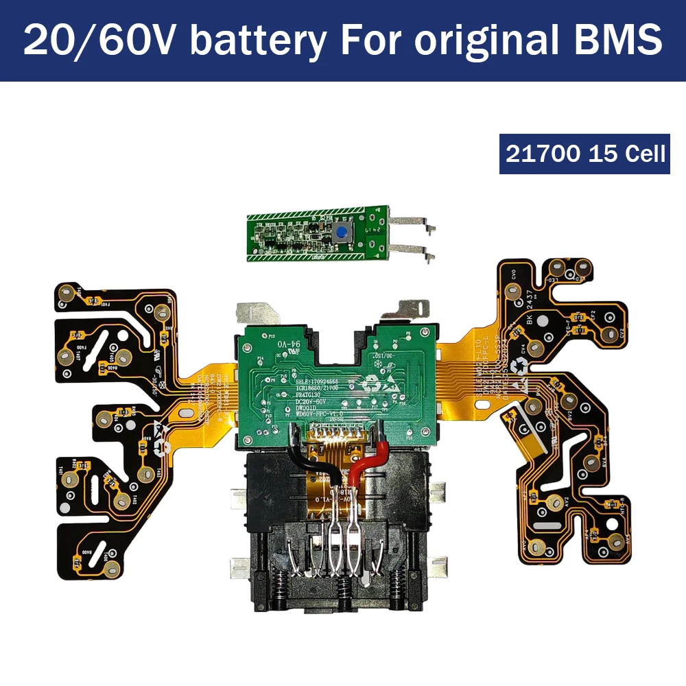 

Replacing DEW 20V60V tool battery protection board original DCB612 12Ah 15 core 21700 high quality BMS