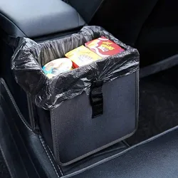 Car Hanging Trash Can Multipurpose Waterproof Backseat Organizer, Universal Vehicle Storage Bin for Snack Wrappers