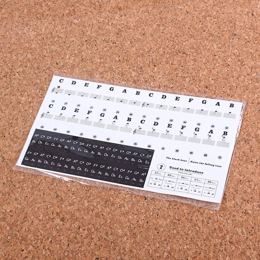 

Piano Keyboard Sticker Stickers Transparent for Kids Beginner Learning Accessories Electronic