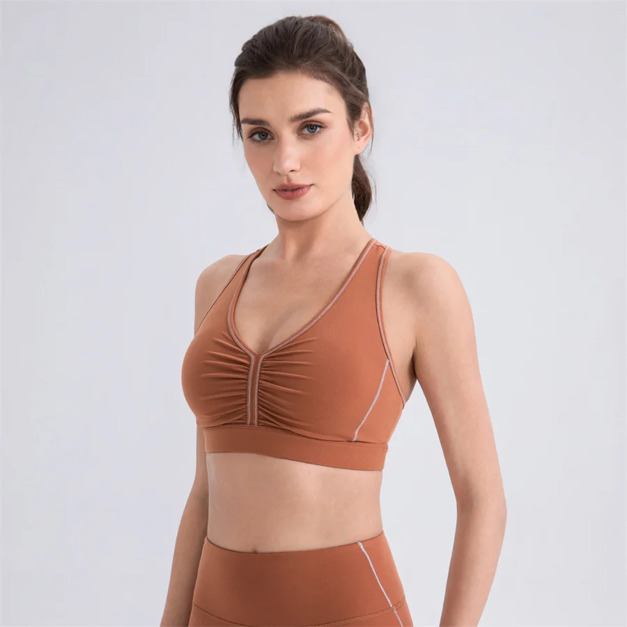 Women Yoga Bra Sleeveless Short Crop Top Vest Breathable Quick Dry Sweat Absorbing Running Gym Fitness Workout Dancing Tops