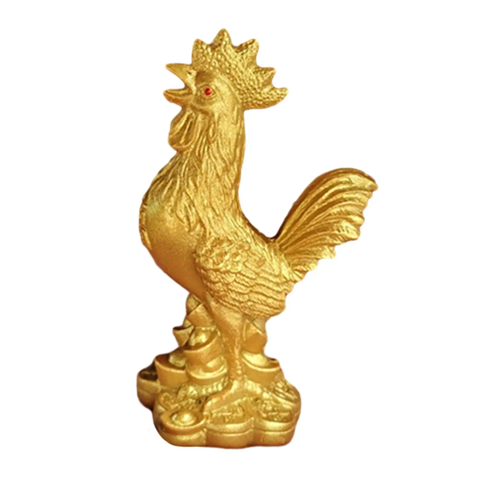 Resin Chicken Sculpture Rooster Figurine Home Decor Decorative Cock Statue for Desk Table Shelf Ornament Easter Halloween New