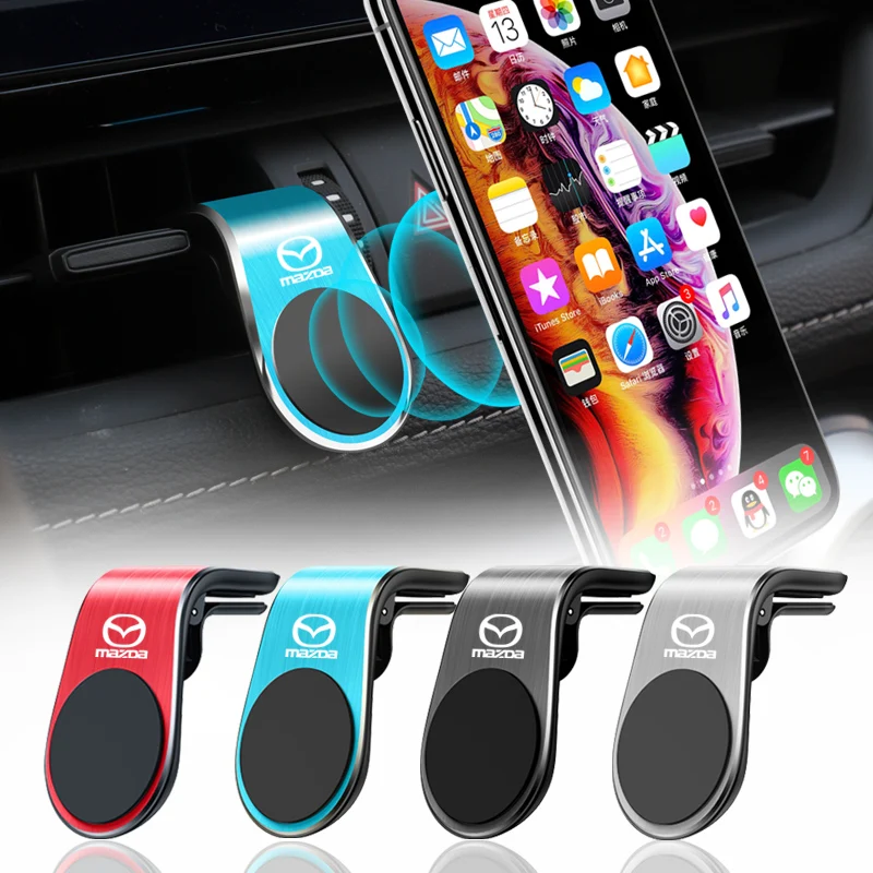 Metal Magnetic Car Phone Holder Auto Logos For Mazda 2 3 5 CX5 CX-60 CX3 CX9 MX5 Axela Atenza CX30 CX7 GL MX3 BM BN RX8 MS GH BK