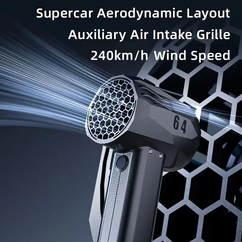 Ventilador Turbo Jet Portátil MiniX64, Ventilador Violento de Carro, Impulso Instantâneo, 1.4 kg/s, 240km, h Air Duster, 4ª Geração