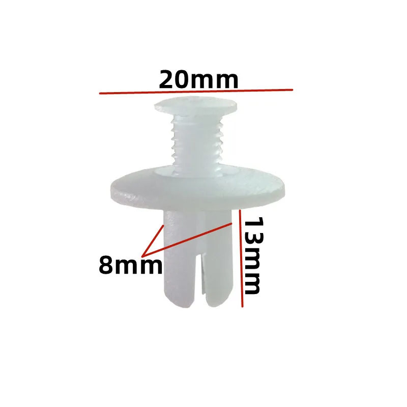 8mm 6mm Car Big Cover Extended White Expansion Screw Fastener Clip Roof Ceiling Plastic Rivet Universal Large Buckle Mixed