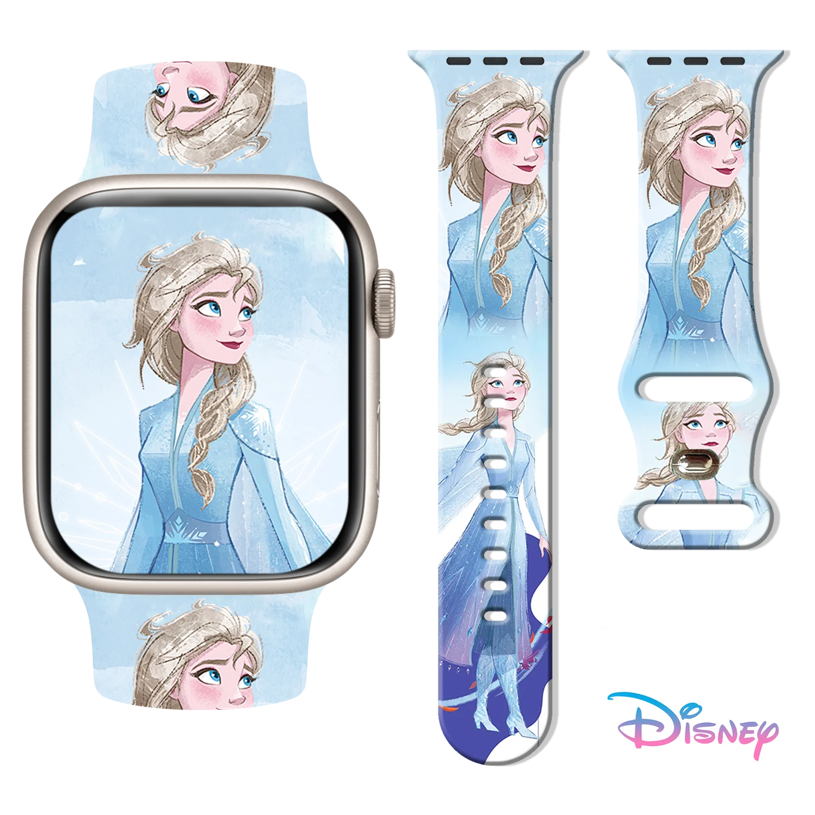 

Disney Frozen Series 2 Print Strap for Apple Watch 11 10 9 Silicone Band Replaceable Bracelet for iWatch 46/44/42/41mm Watchband