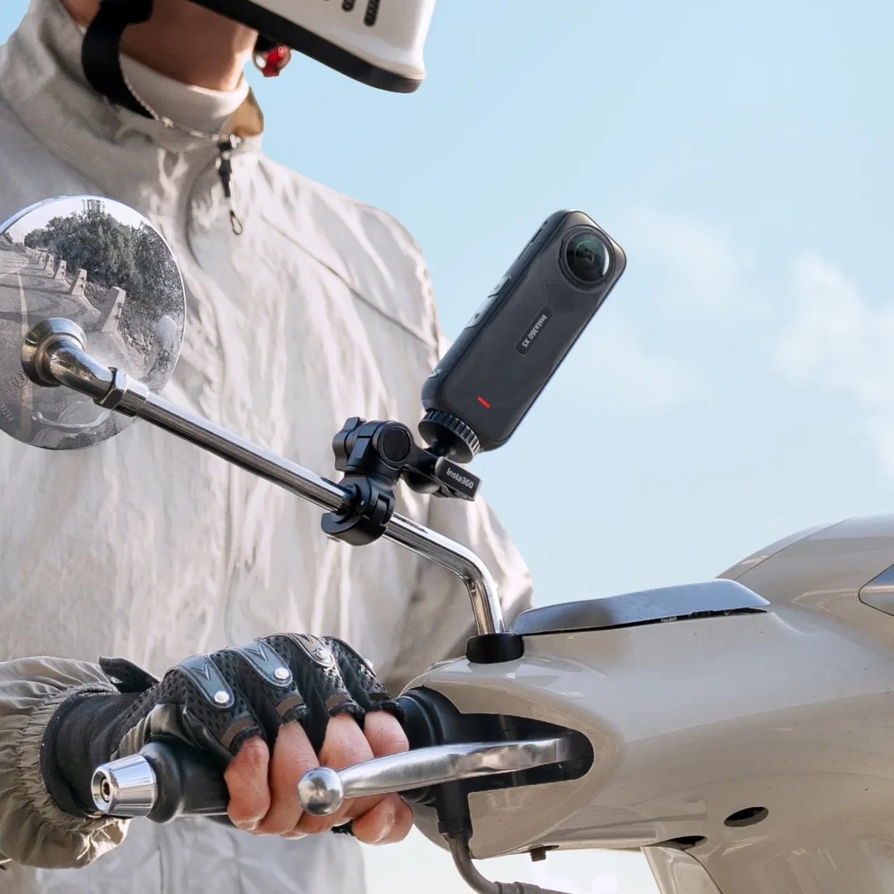 Insta360 Rearview Mirror Mount for X5 X4 Air GO Ultra Ace Pro 2 X4 GO 3S Ace Pro 6-15mm Scooter E-Bike Camera Holder