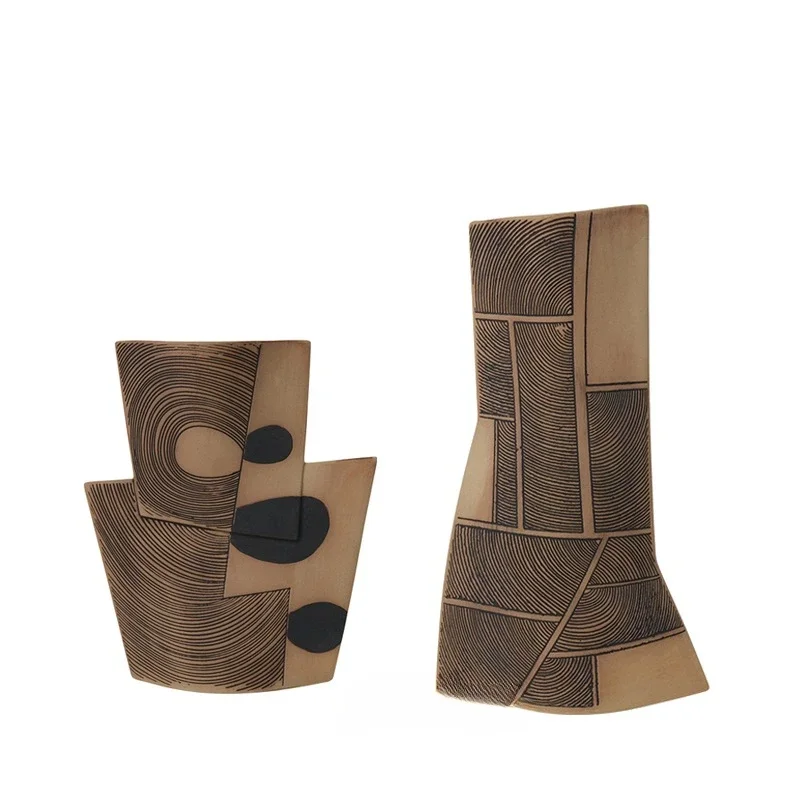 

Modern minimalist art ceramic vase wet and dry home model room sales office designer decorative flower arrangement device