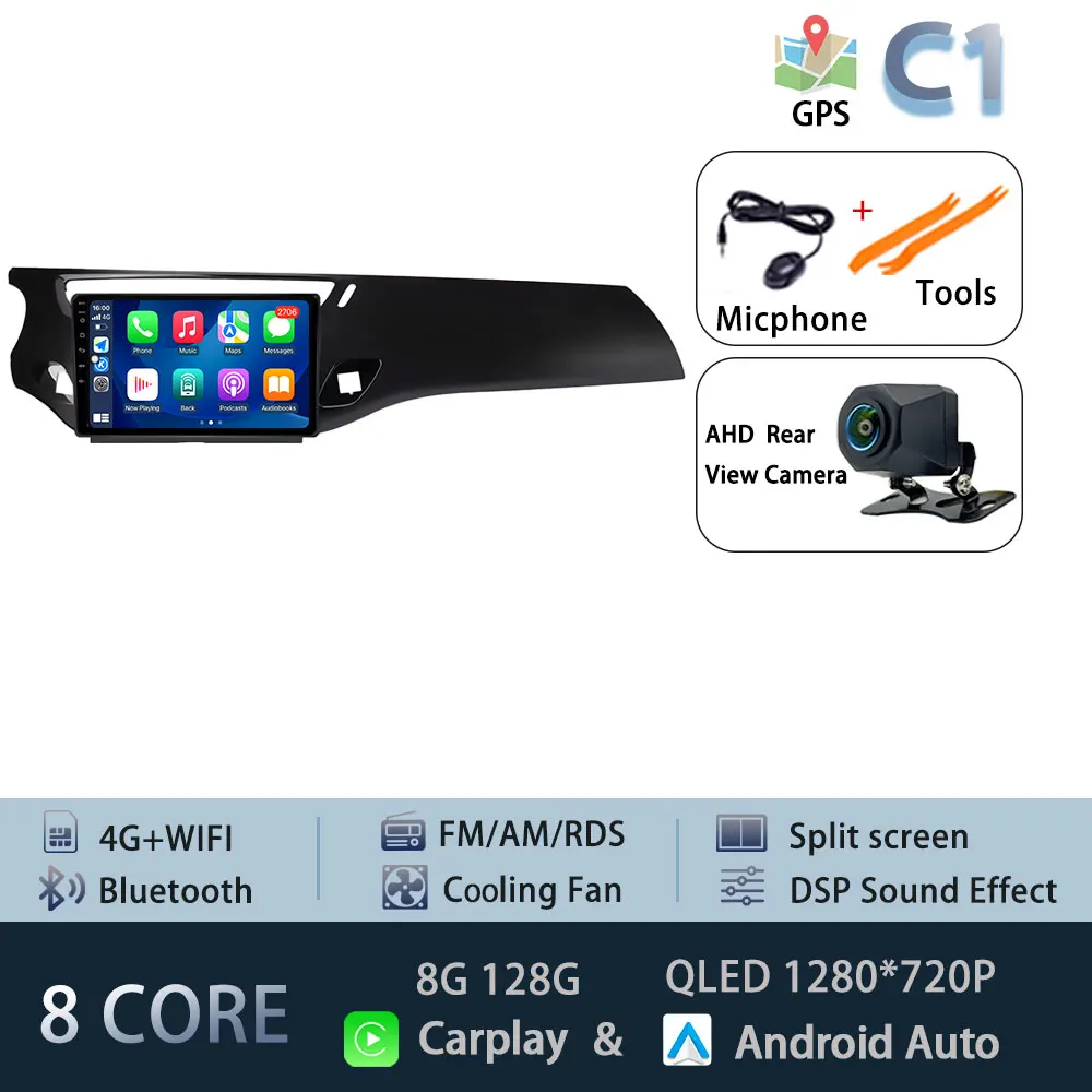 Android 15 Autoradio Voor Citroen C3 DS3 2010-2016 5G WIFI Head Unit Navigatie Autoradio DSP BT Draadloze Carplay Auto 4G