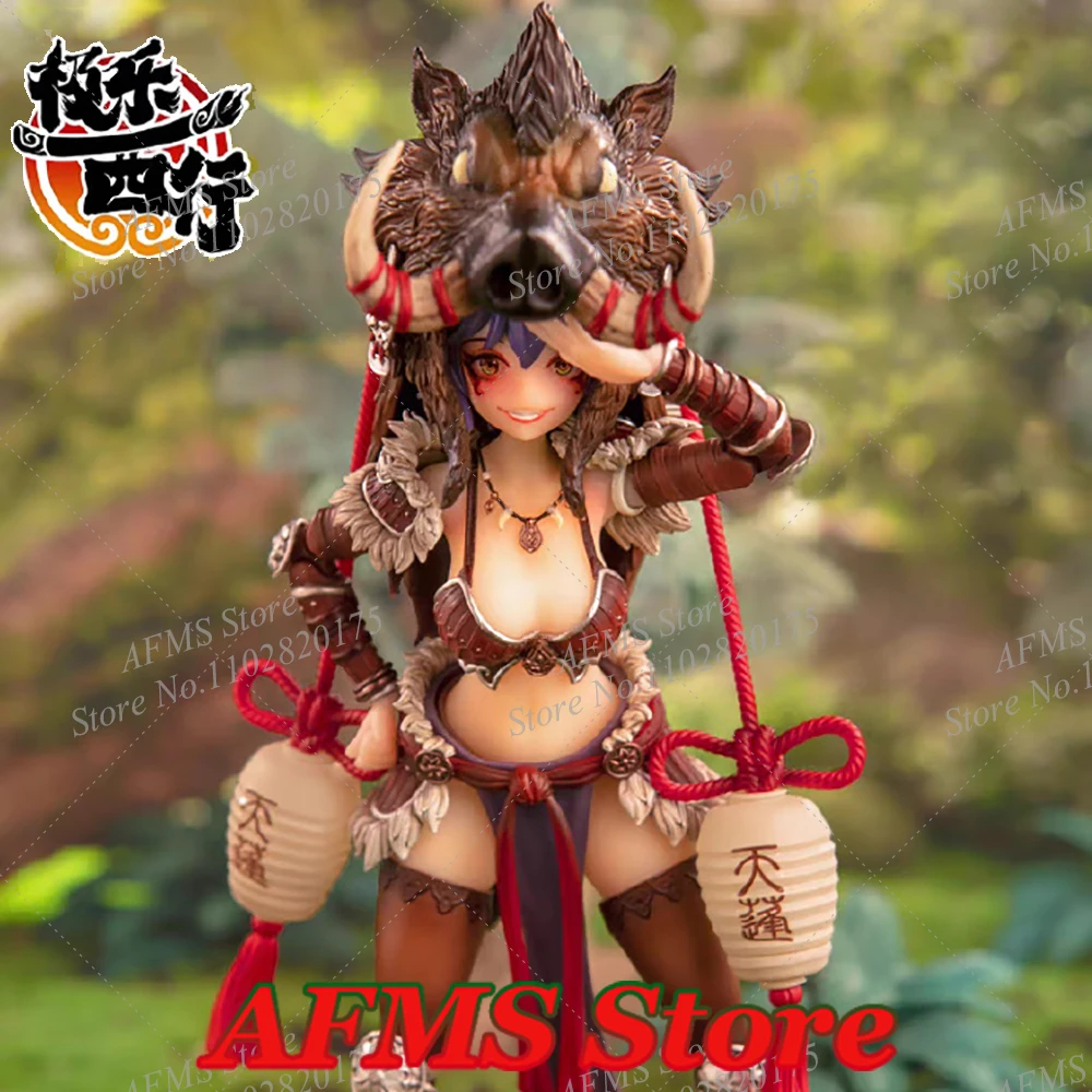 Fish Toys AniMester 1/9 Scale Collectible Figure Cute Pig Girl General Journey To The West 22Cm Action Figure Women Soldier