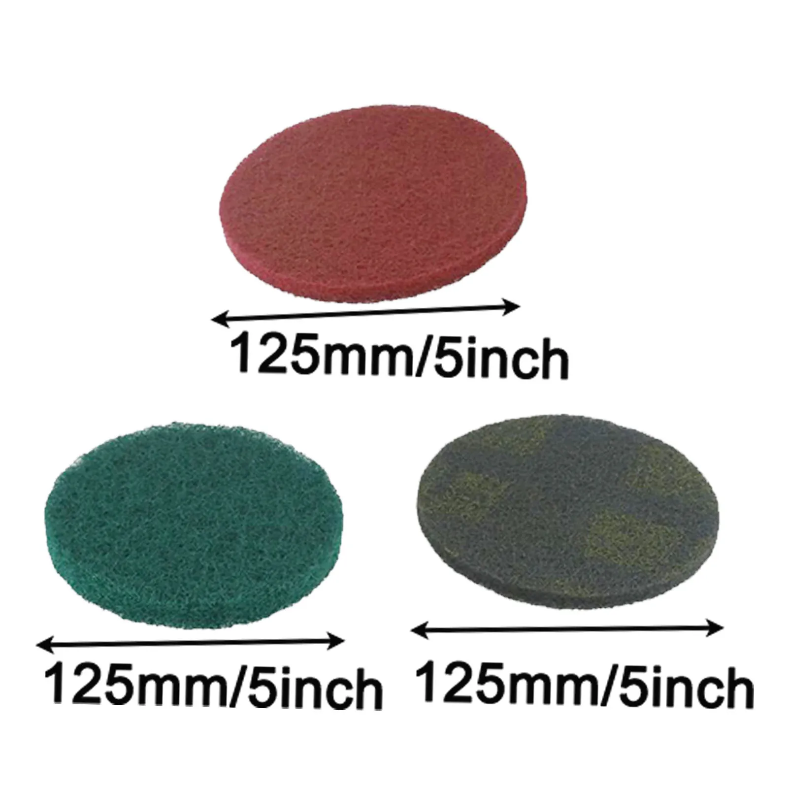 Power Drill 5 Inch Nylon Scouring Pads Industrial Abrasive Cleaning Pads for Polishing Buffing Rust Removal and Care